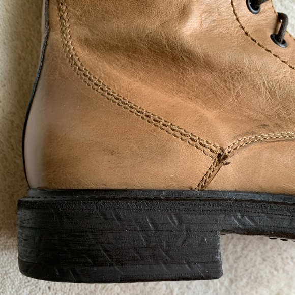 Italian Hand-Made BOEMOS ‘Timberland’ BURNISHED LEATHER Ankle BOOTS Sz 8.5-9 US - Picture 10 of 14